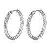 European-American Fashion Star Titanium Steel Round Women's 18K Gold-Plated Minimalist Stainless Steel Earrings