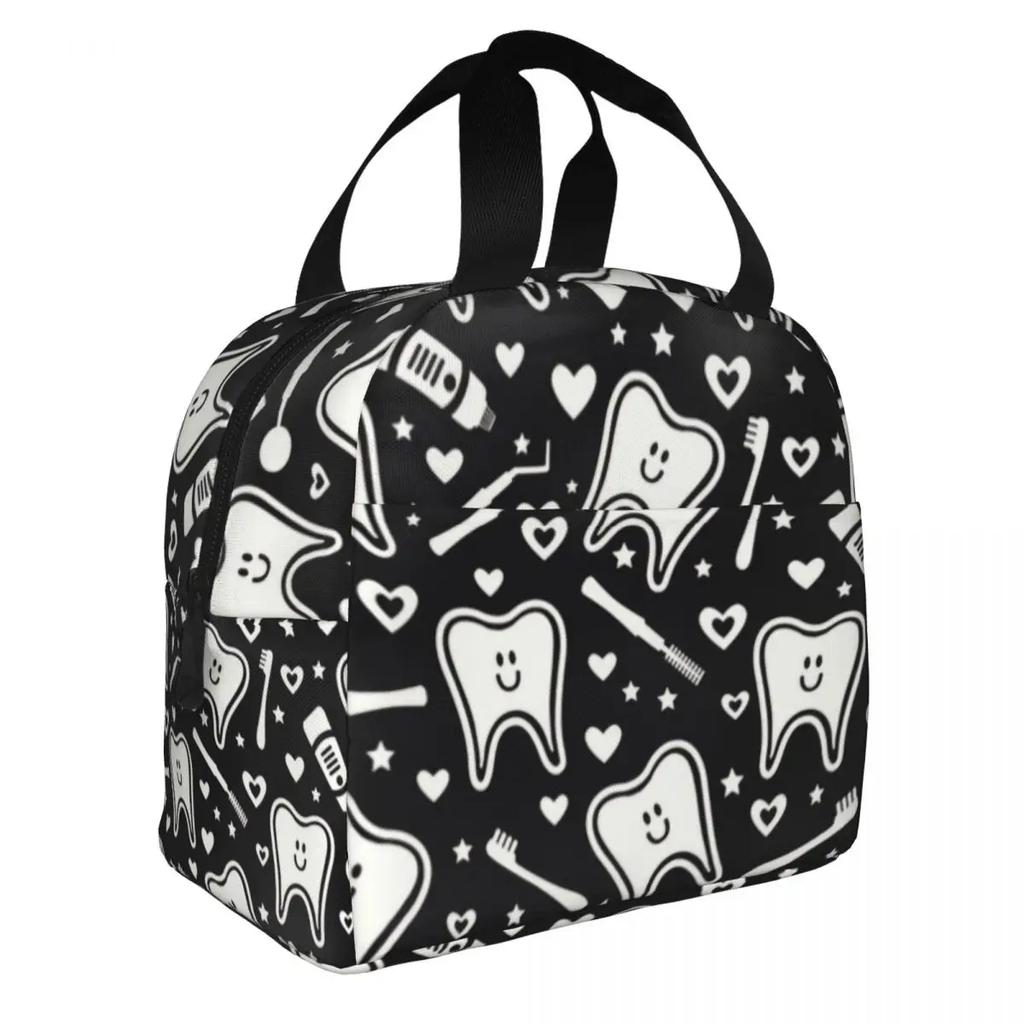 Tandreanvändbara matlådor för kvinnor män Tandkylväska Termisk matisolerad lunchväska Barn Skola Barn