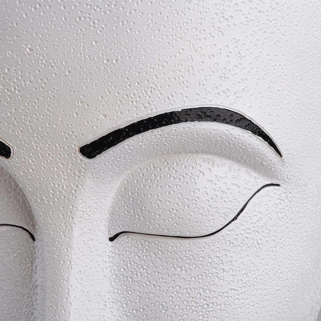 Flowerpot Resin Face Head Resin Wall Mounted for Indoor Outdoor Garden Decoration White