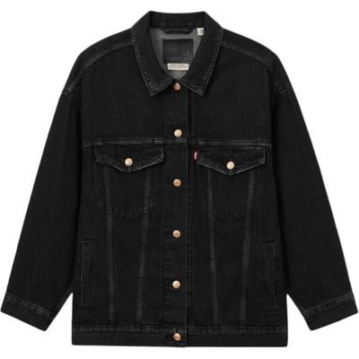 Levis Retro Wash Loose Fit Casual Single-Breasted Jacket Women Jackets Black 001C4-0000