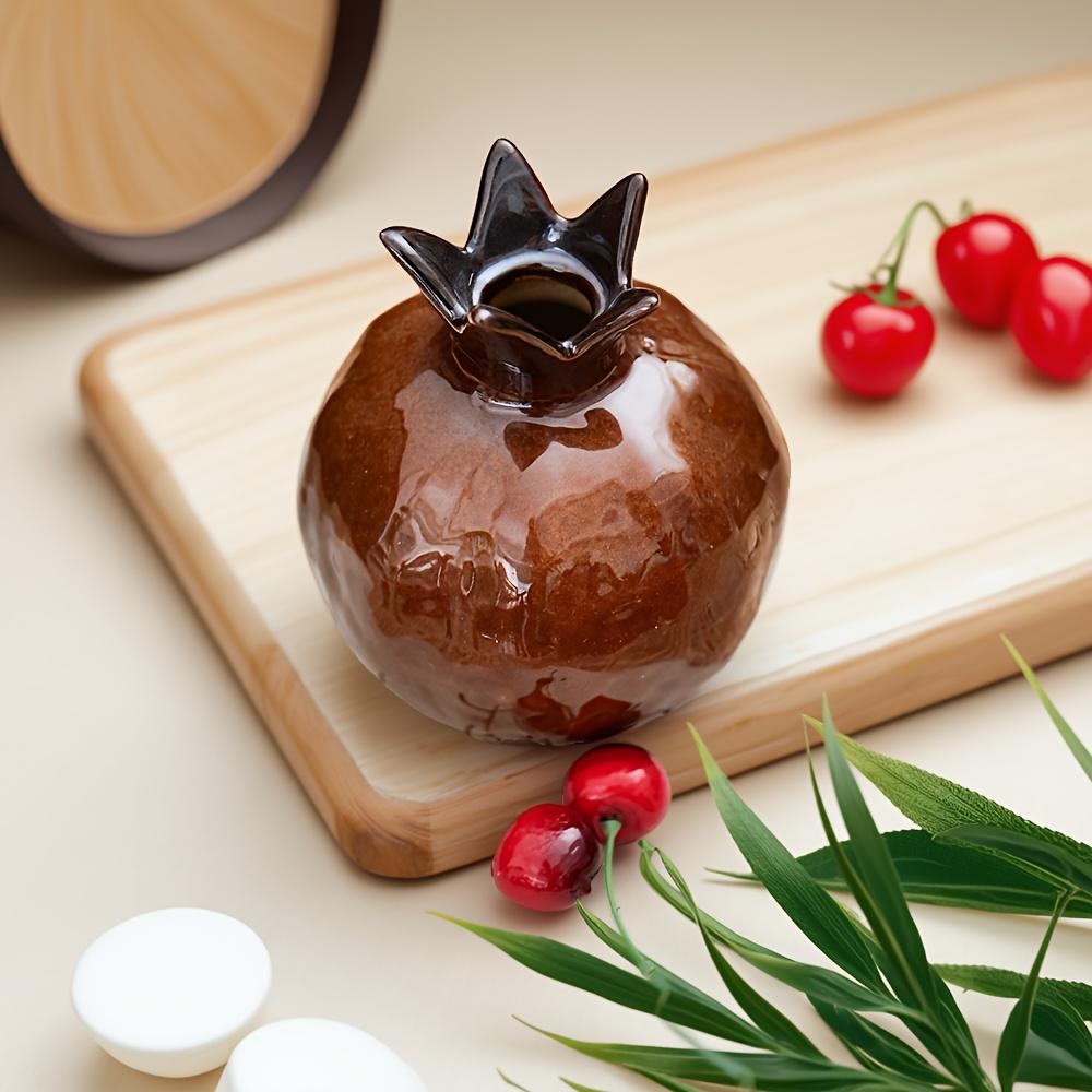 [Ceramic Pomegranate Vase] 12.7cm Contemporary Ceramic Pomegranate Vase - Decorative Piece for Your Home