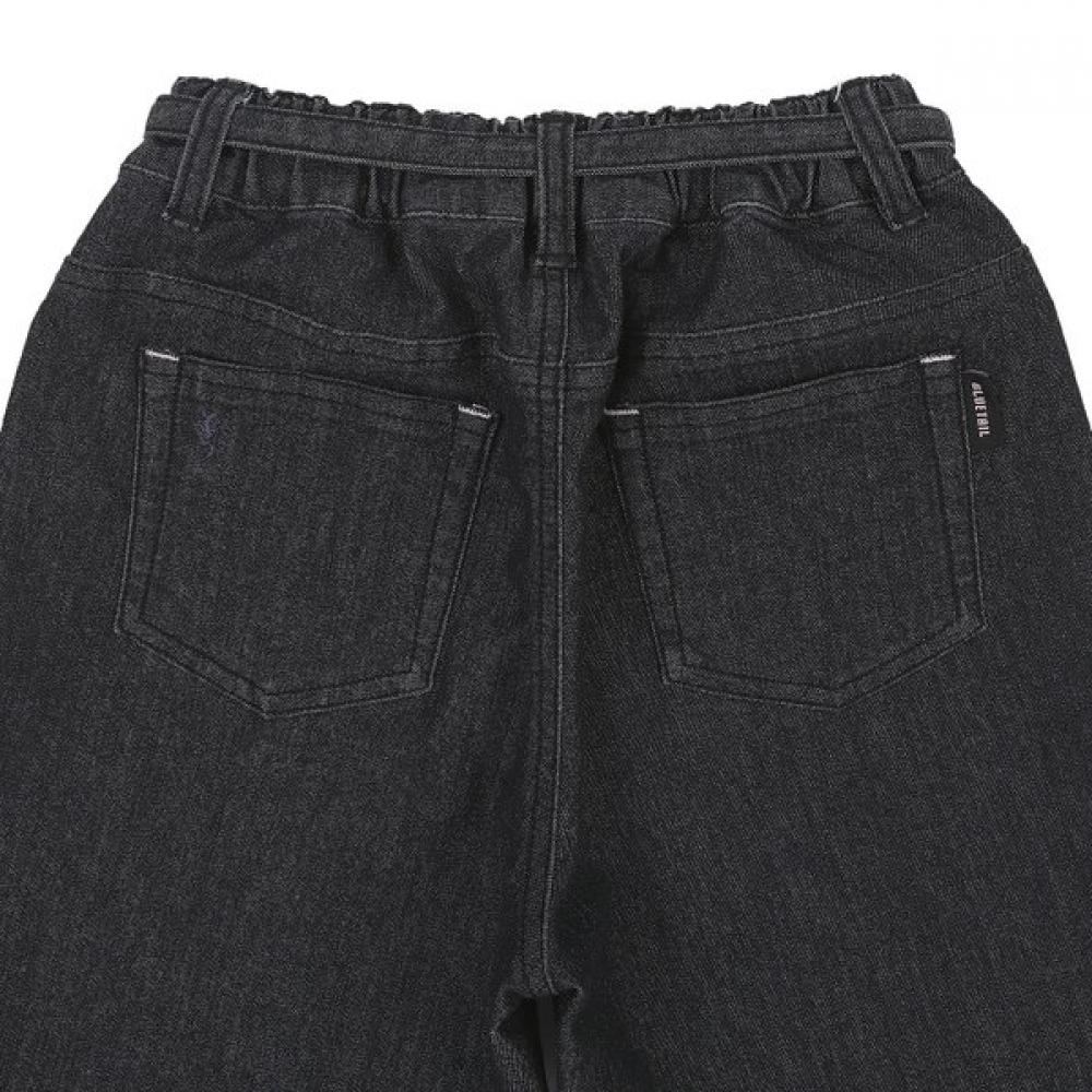 Bluetail Black Denim Belt Shorts Azb2pt02bk