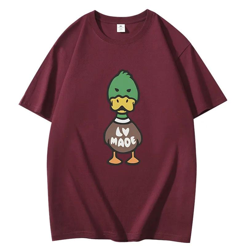 

High End Brand Men s Cotton T-shirt Retro Printed Short Sleeved Shirt Round Neck Oversized Clothing Informal Street Top XXXL