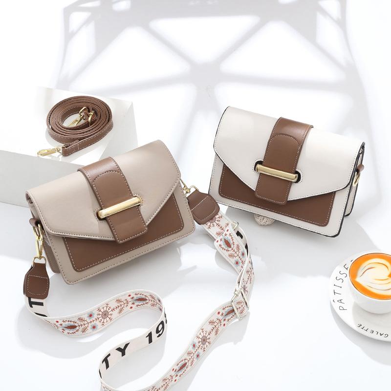 Simple women's bag, fashionable and versatile women's bag, double shoulder strap, shoulder bag, textured messenger bag.