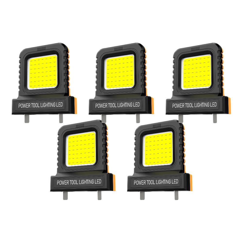 5-1PCS 14W LED Work Light for Makita for Milwaukee for Dewalt for Bosch for Dayi Lomvum Zhipu 20V-21V Li-ion Battery Accessories