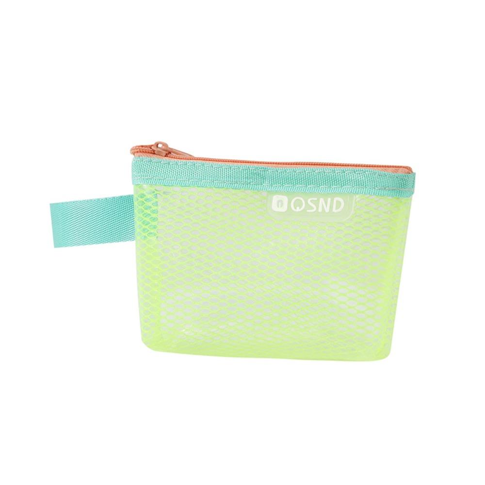 

Contrasting Color Zipper Pouches Transparent Travel Portable Bag Durable Key Bag Travel Use