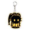 Acrylic Keychain with Character Silhouette Design Durable Material Metal Clasp Suitable for Bag Decoration and Key Holder Accessories