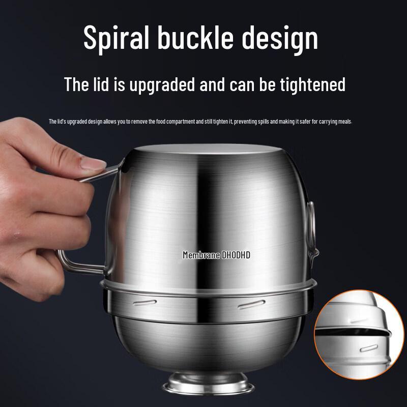 UOISO 304 Stainless Steel 2-Layer Lunch Box