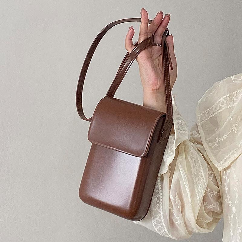 

Flap Crossbody Bags Women Mini PU Leather Shoulder Purses and Handbags for Girls Ladies Phone Simple Solid Designer Bag