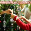 Set Of 10 Assorted Acrylic Snowflakes and Ice Crystal Charm Christmas Tree Hanging Pendants Stylish Office Decorations