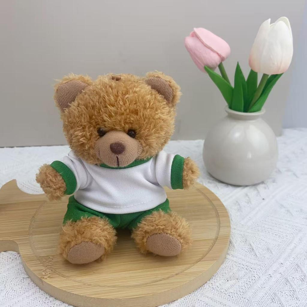 Teddy Bear Plush Keychain: Cute Doll in Clothes, Perfect Creative Gift, Customizable with Logo