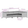 Vidaxl 6-Cz. Garden Lounge Set, Cushions, Grey, Rattan PE