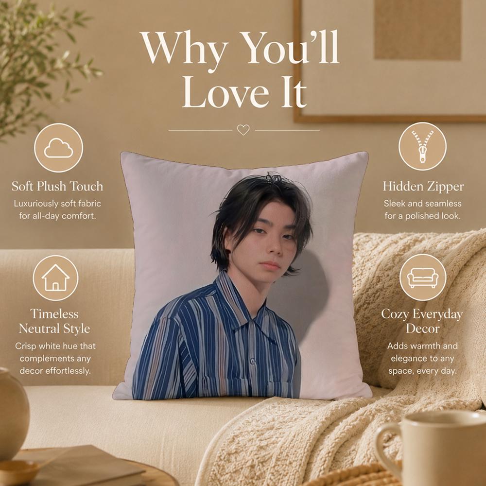 Actor N-Nijiro MurakamiS Cushion Cover Double-Sided Printed Pillow Cover Hypoallergenic Dust-Mite Proof