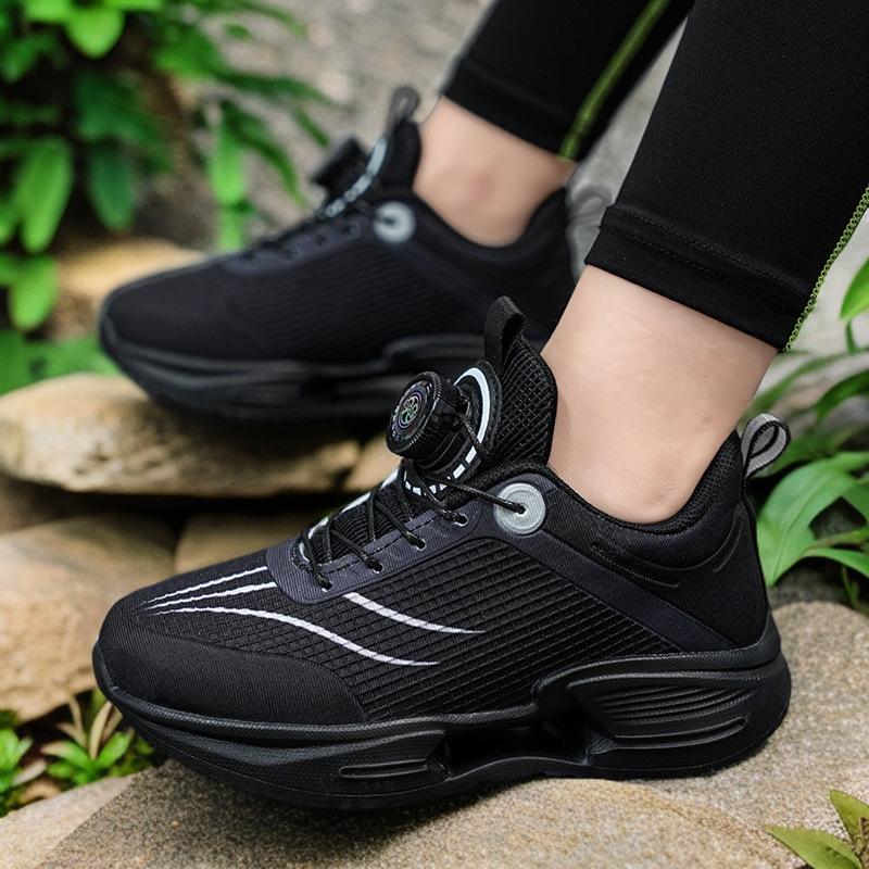 2025 new summer children's dead shadow running shoes men's rotating button sports shoes older children's carbon plate soft-soled running shoes