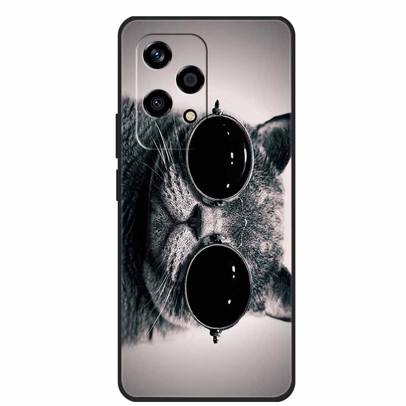 For Honor 200 Lite Cases Animals Soft TPU Painted Cat Phone Case Back Cover For Huawei Honor 200 Lite 5G Protection Bumper funda