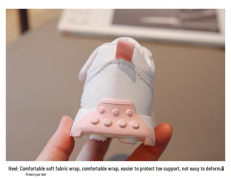 Children's Running Shoes - Soft Sole, Two-Stripe, Breathable, for Boys and Girls Aged 1-6.