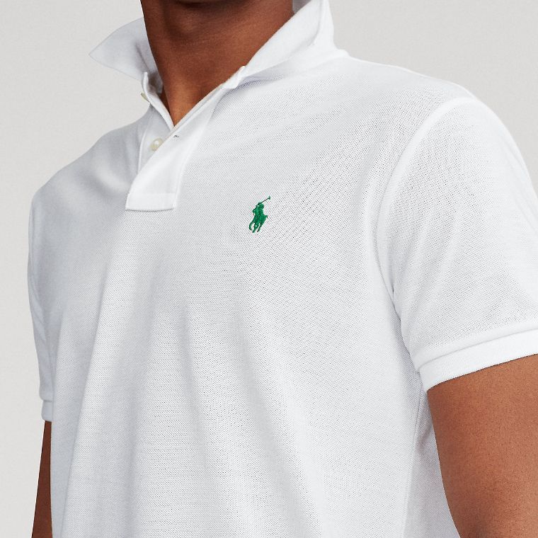 Polo Ralph Lauren Solid Color Logo Embroidered Pullover Casual Short Sleeve Polo Shirt Men tops White 710680784-184