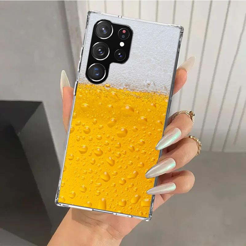 Food Fries Beer Cheese Sushi Cookie Phone Case for Samsung Galaxy S26 S24 S23 Ultra S25 Edge S22 S21 Plus S20 FE + Soft Print Sh