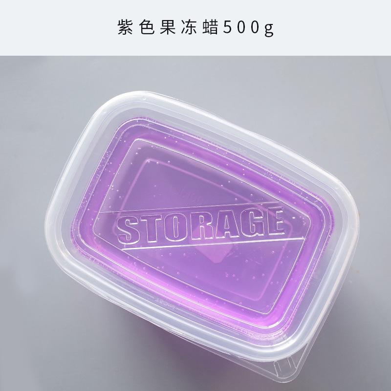 500g Jelly Wax Crystal Clear Smokeless Odorless Long Burning Time for Creative Art Candles Home Decoration Decompression Toys