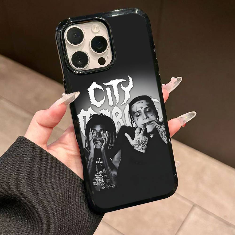 C-City M-Morgue Zillakami Phone Case For Iphone 11 12 13 14 15 Pro Max 17 16 Plus Hard PC+TPU Back Cover