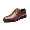 Leather shoes men's business formal groomsmen plus size shoes versatile casual wedding shoes