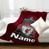 Custom Name Personalized Football Team F.C Print Blankets, Home Decor, Bedroom, Sofa, Camping, Couch, Gifts for Birthday Christmas