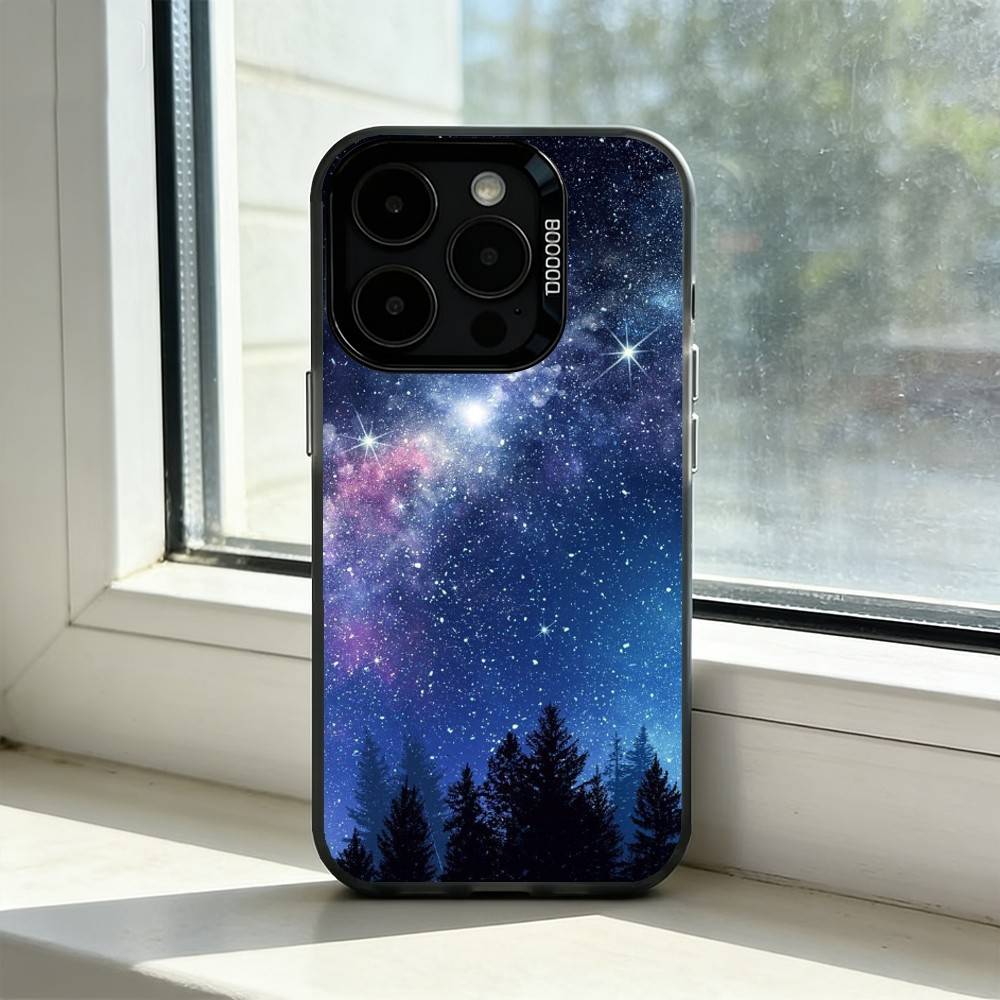Space For Galaxy U-Universe Phone Case For iPhone 17,16,15,14,13,12,11 Plus,Pro Max,XS,Colorful Silver Phone Case Funda Cover
