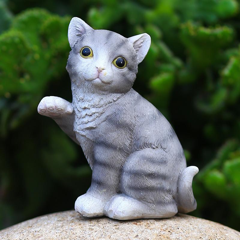 Cute Animal Garden Statues, Rabbit Squirrel Hedgehog Resin Figurines, Farmhouse Outdoor Decor for Yard, Garden Decoration