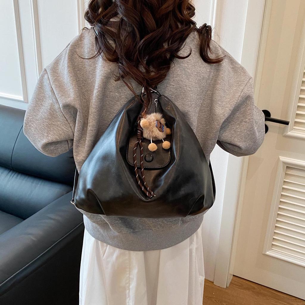 Korean Style Vintage Multi-Purpose Backpack & Tote with Coin Purse - 2025 Trendsetting Large-Capacity Commuter Bag