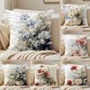 Watercolor Art Wild Flower Cushion Cover Pillowcase Ultra Soft Skin Friendly Fabric Cloud Like Comfort  Concealed Zipper