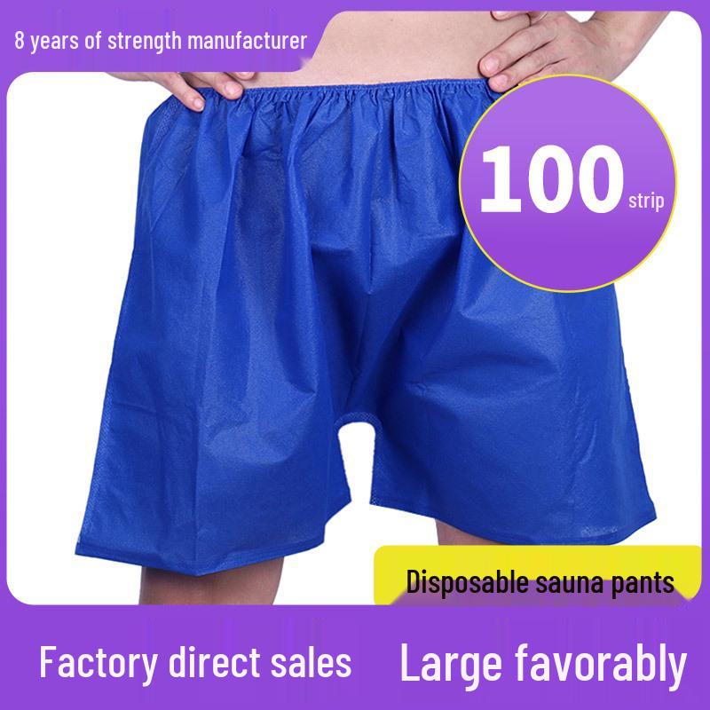 

Мужские нетканые одноразовые шорты для сауны и массажа Blue [Extra Thick, 50 pieces]
