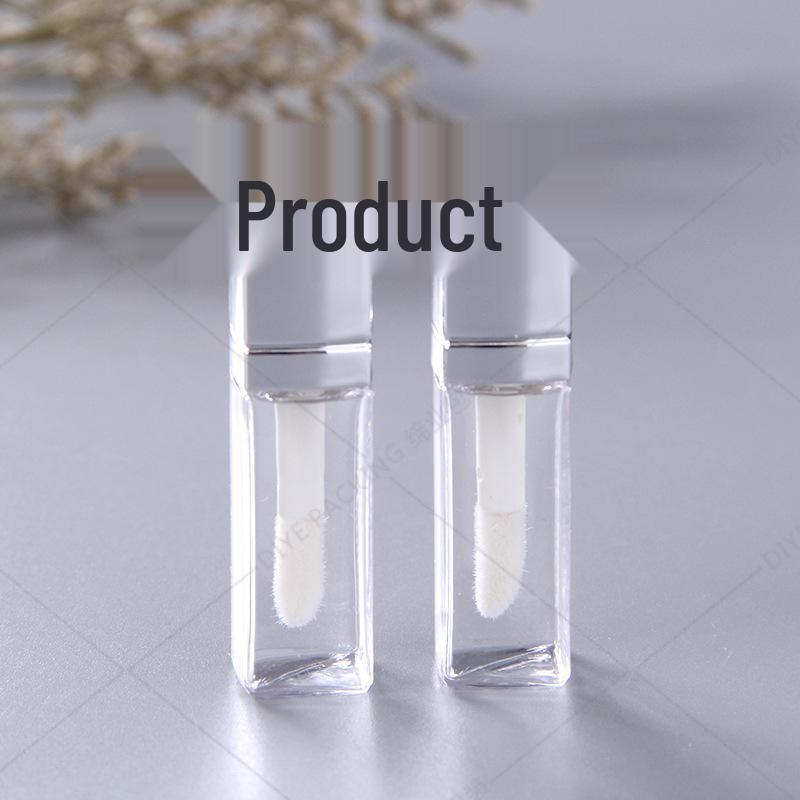 

Прозорий міні-тюбик блиску для губ об’ємом 3 мл – квадратний дизайн, багаторазова упаковка