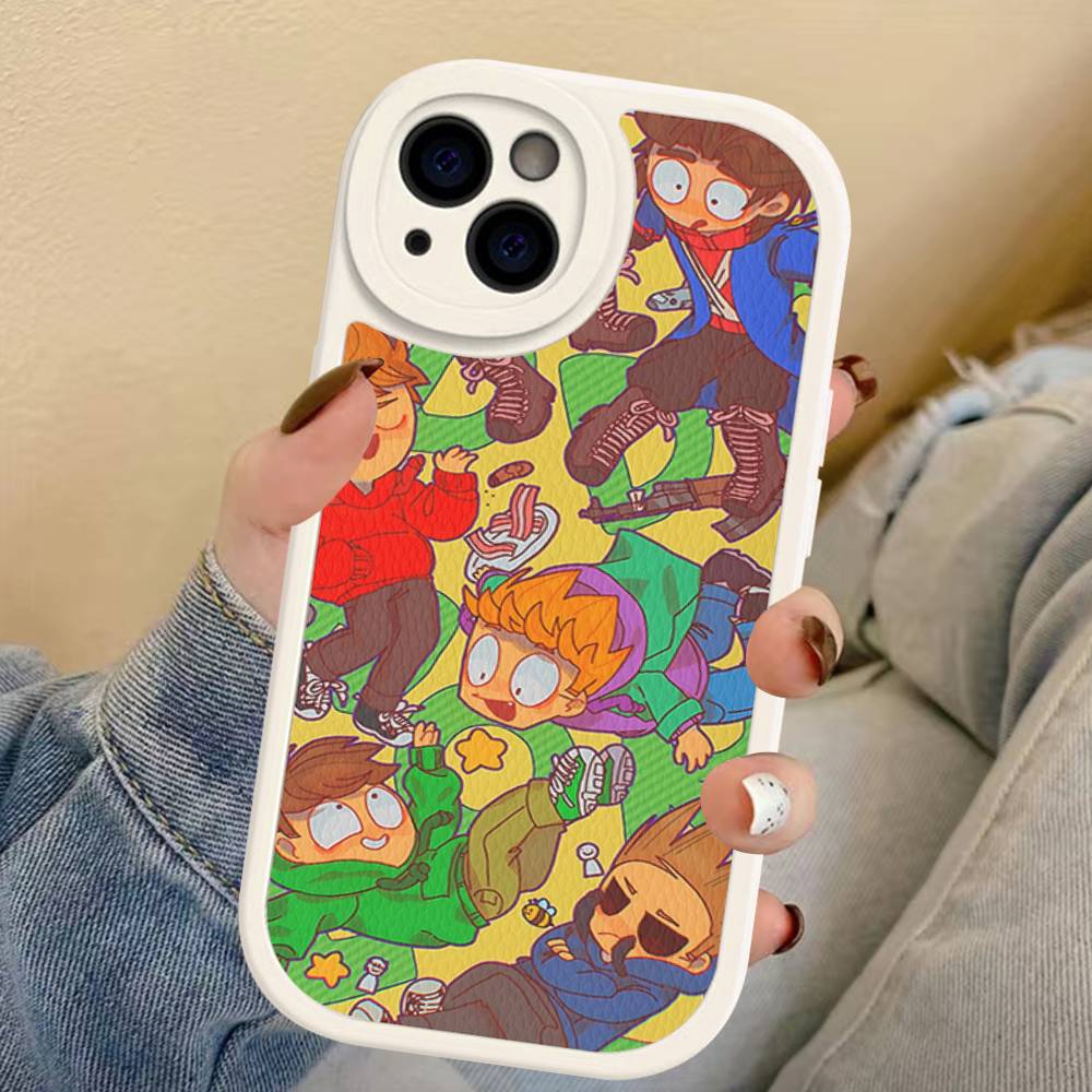 Cartoon Cute E-Eddsworlds Phone Case For IPhone 16 15 14 11 12 13 Pro Max Plus Back Leather Shell