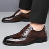 Mens Lace Up Casual Business Shoes Leather Fashion Dress Shoes Italian Style Business Office Wedding Shoes Men Luxury Shoes