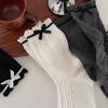 Sweet Girl Bow Boneless Socks Spring and Summer Gentle Ballet Style Stockings Bubble Mouth Pile Socks