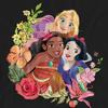 Disney Princess Unisex Adult Rapunzel Moana Snow White Bouquet T-Shirt