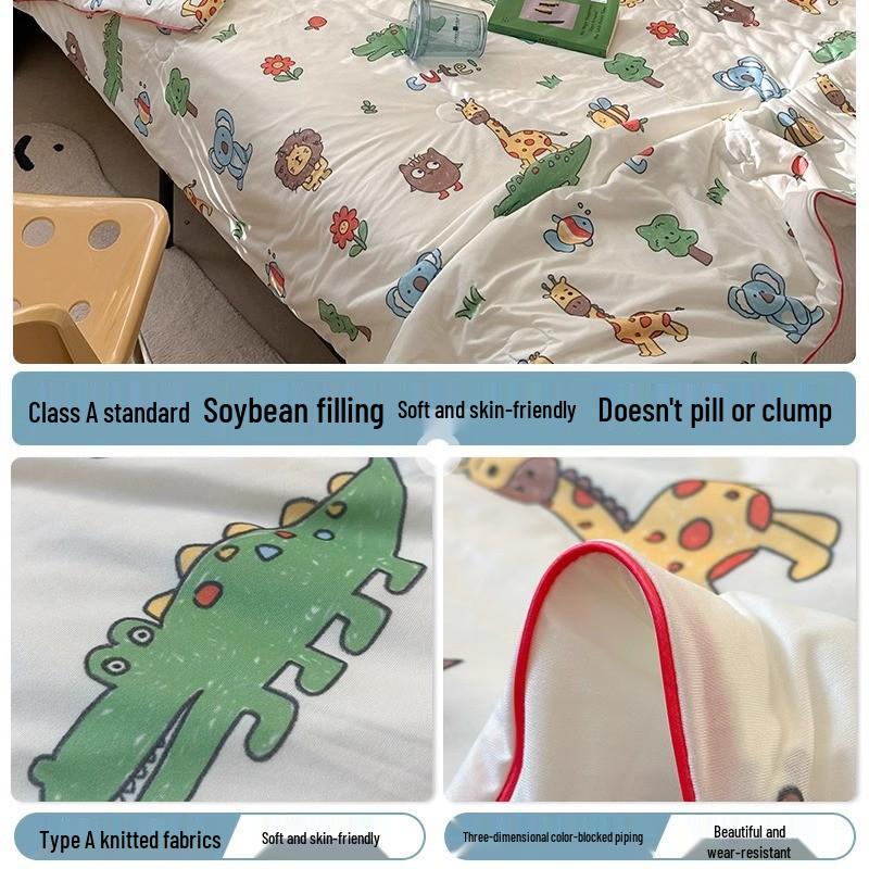 Leichte Baumwoll-Kinderbettdecke - Maschinenwaschbare Sommerdecke