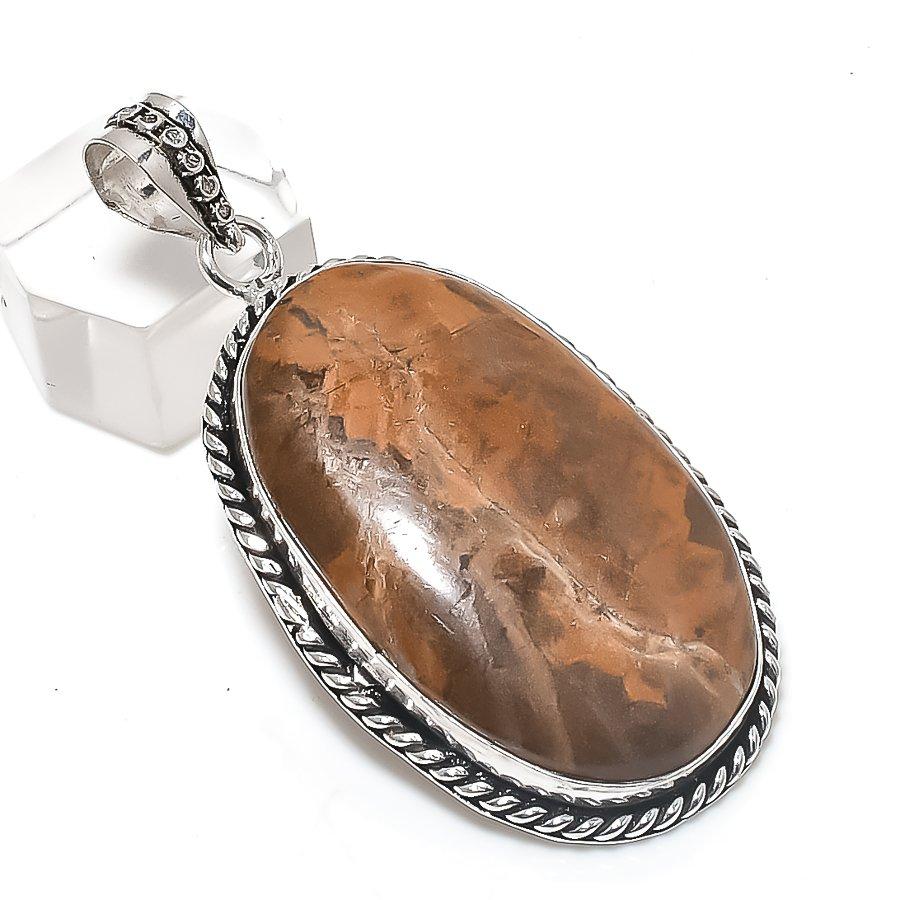 

Ocean Jasper Gemstone 925 Sterling Silver Jewelry Pendant 2.36