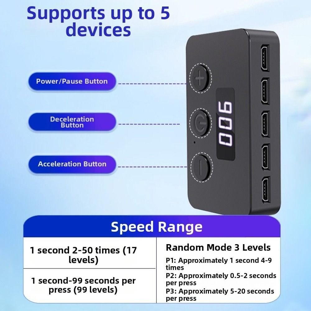 Adjustable Speed Auto Clicker for Phone Screen Device Automatic Tapper  Live Broadcast