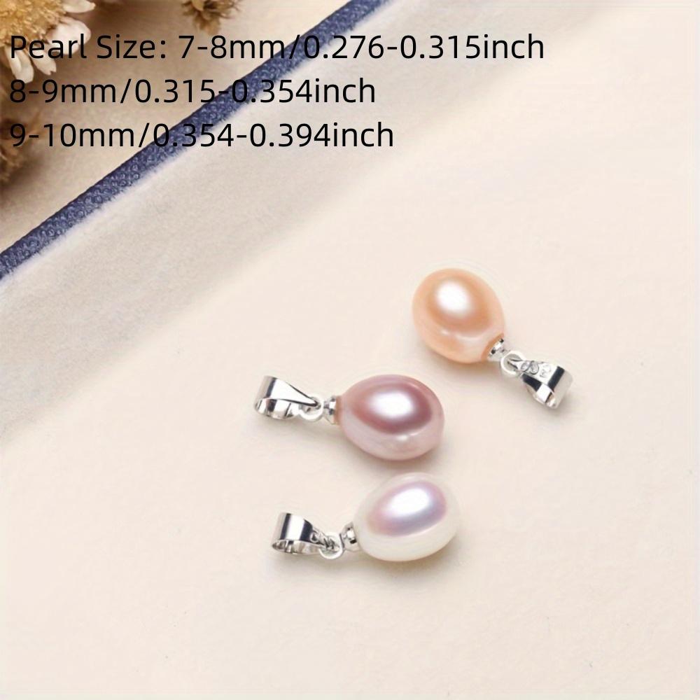 1 Pack 925 Silver Buckle Natural Freshwater Pearl Single Pendant Vintage Classic Necklace Accessory
