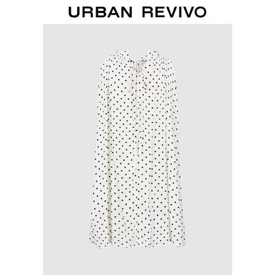 UR Women's Polka Dot Shirred Sleeveless Blouse
