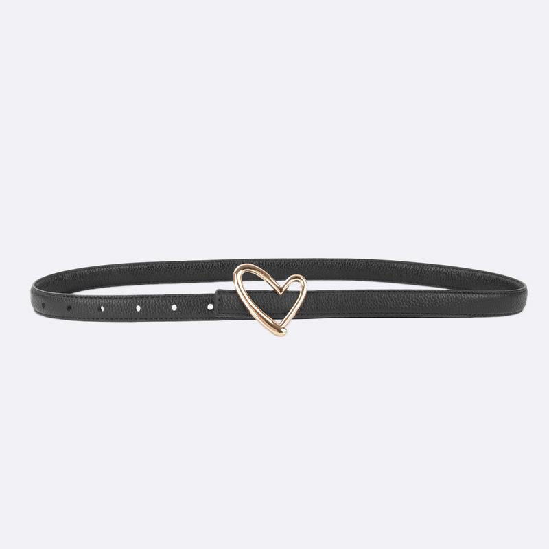 Women's Top Layer Cowhide Leather Genuine Leather Women's Belt Versatile Casual Pants Jeans Thin Width 1.8cm Available On Both Sides