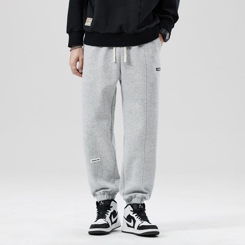 

Серые брюки Tiest Мужские весенне-осенние свободные тяжелые брюки в американском повседневном стиле Весенние спортивные штаны Новые 4XL серый