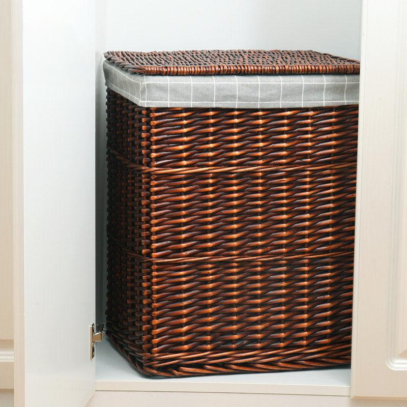 Rattan Woven Storage Basket for Laundry, Toys, or Hot Pot Restaurant Use