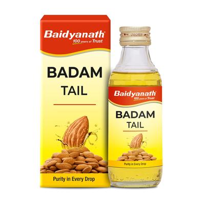 Ayurved Badam Tail 50ml Sweet Almond Hair & Skin Oil Vitamin E Rich Moisturizing Massage Oil Pack of 1