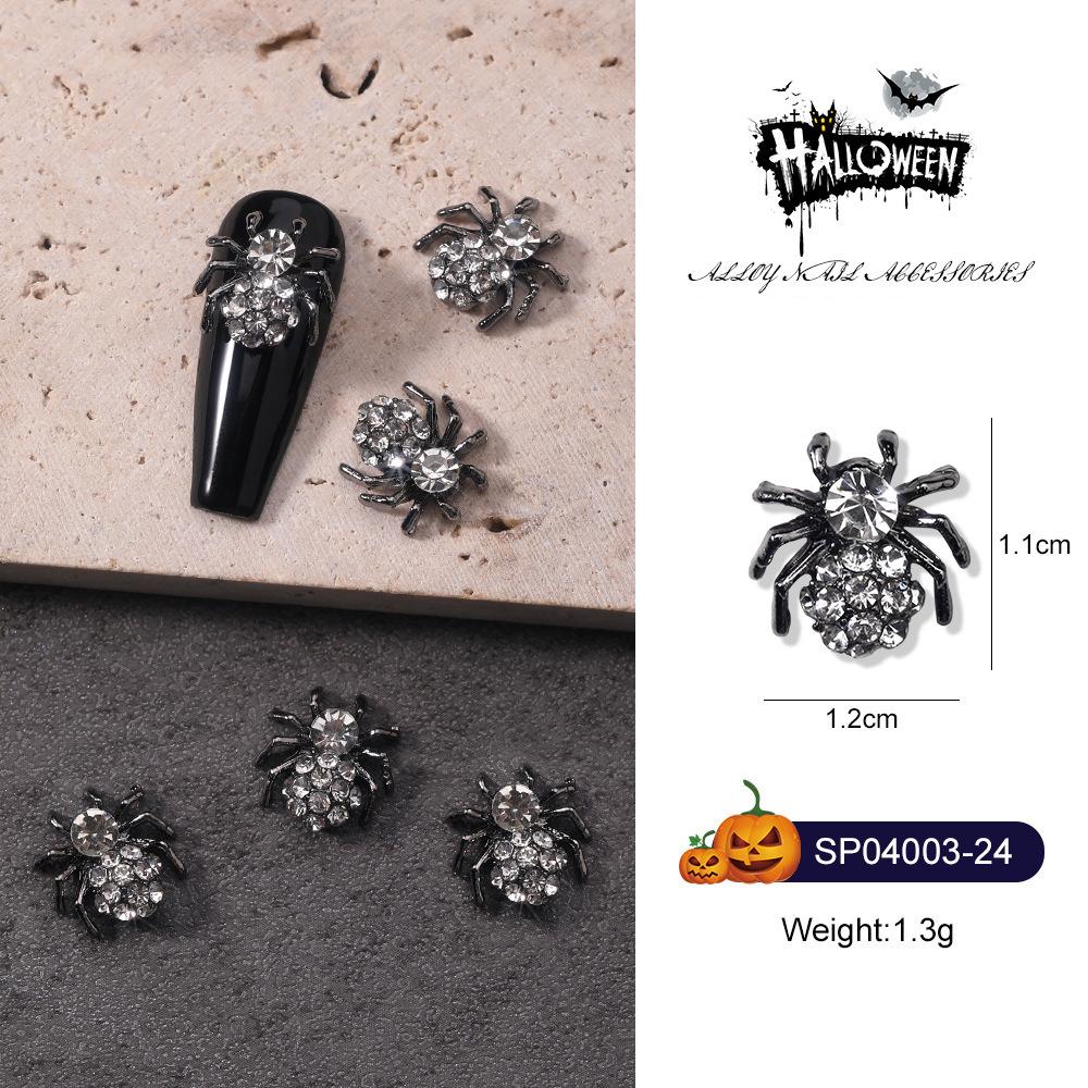 1PCS Pumpkin Skull Bat Nail Art Parts Retro Punk Style Alloy Finger Nail Charms Metal DIY Nail Art Decoration Accessories