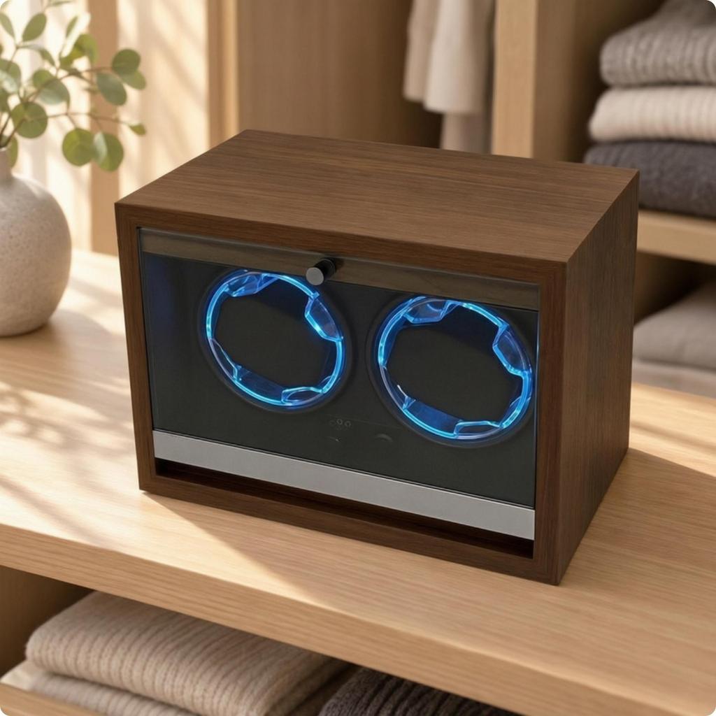 Two-Position Automatic Watch Winder Adjustable Rotation Modes with