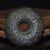 China Tibet Hongshan Culture Antique Natural Meteorite Carved Safety Button Statue Decoration Pendant Mascot