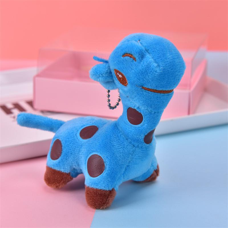 Adorable Plush Giraffe Keychain Miniature Stuffed Animal Bag Charm In Cute Colors