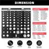 ABBP-Bolt And Nut Identifier Thread Checker Tool 42 Pieces With 19 Standard& 15 Metric Sizes 8 Drill Bit Gauges Identification G